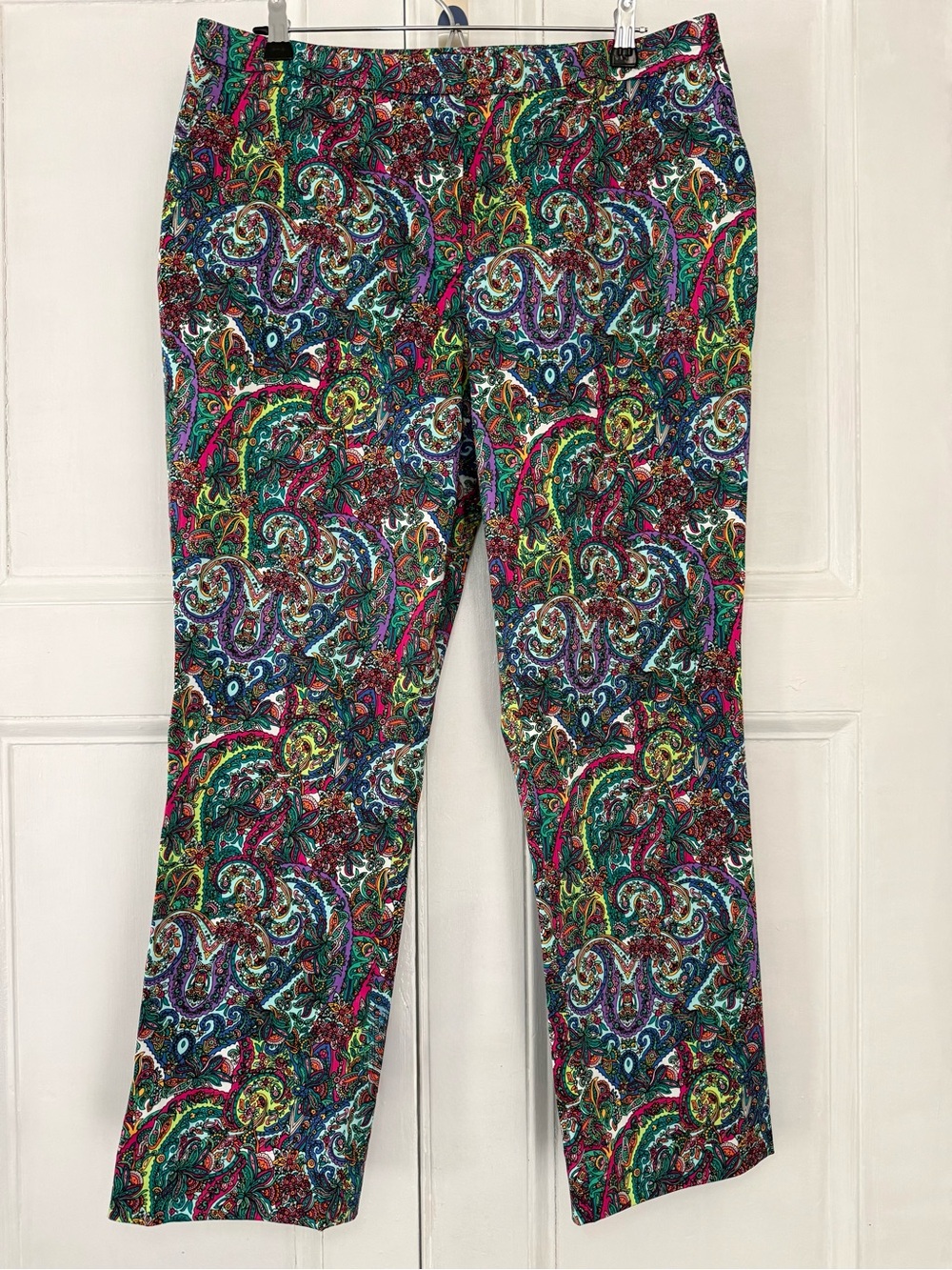 Tommy Hilfiger Colorful Paisley Ankle Pants - 12